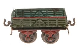 Bing Unterwagen für Möbeltransport, Spur 0, uralt, HL, Stirnseiten zum Abklappen, LS und