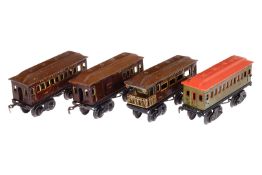 4 Bing amerik. Personenwagen, Pennsylvania Lines, CL, 4A, Schiebetüren ergänzt, stark gealterter
