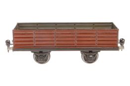 Märklin offener Güterwagen 1981, Spur 1, HL, LS und gealterter Lack, L 24, Z 3
