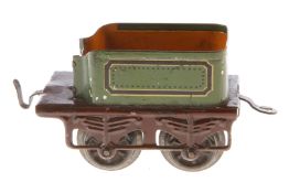 Bing Tender, Spur 0, uralt, grün, LS, L 8,5, Z 3