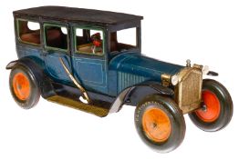 Bing Limousine, uralt, CL, mit elektr. Beleuchtung und Fahrerfigur, 2 Türen zum Öffnen, Uhrwerk