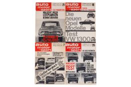 4 Zeitschriften, Auto, Motor & Sport, 1965, Ausgabe 7, 18, 21 und 26