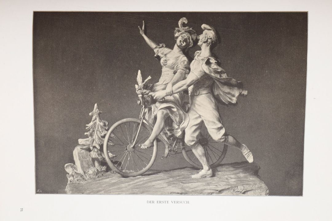 Fahrrad-Buch ”Radlerei”, mit 40 Kunsttafeln, 20er Jahre, Kunstverlag Gerlach & Schenk, Wien, - Bild 8 aus 9