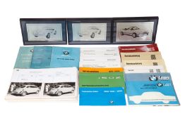 Großes Konv. BMW-Betriebsanleitungen und Prospekte, für LS Luxus, BMW 1600/1800, 2800, 2200, 1502,