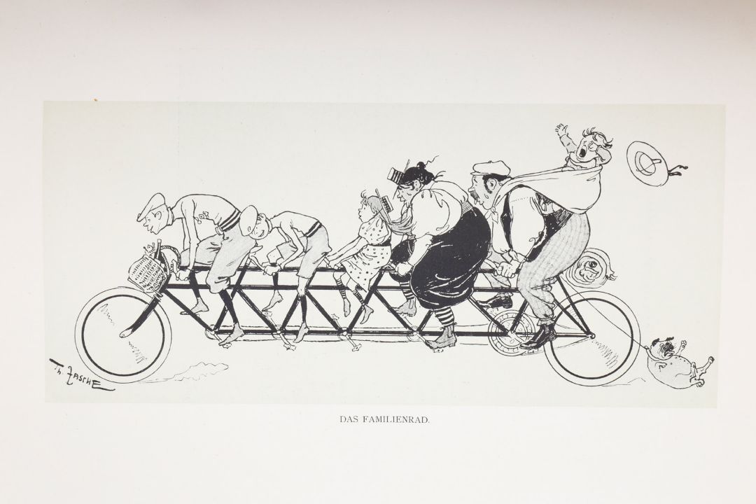Fahrrad-Buch ”Radlerei”, mit 40 Kunsttafeln, 20er Jahre, Kunstverlag Gerlach & Schenk, Wien, - Bild 5 aus 9