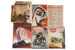 Konv. alte Zeitschriften, Motorschau 1942, ADAC Motorwelt 12/1955, Das Motorrad 4/1949, Motor &