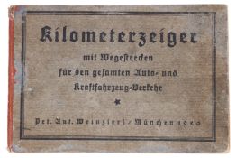 Kleines Buch ”Kilometerzeiger - mit Wegestrecken für den gesamten Auto- und Kraftfahrzeug-