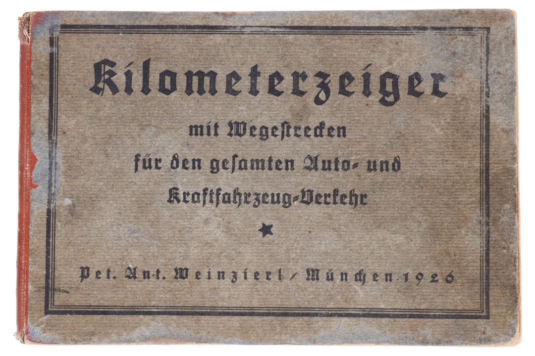 Kleines Buch ”Kilometerzeiger - mit Wegestrecken für den gesamten Auto- und Kraftfahrzeug-