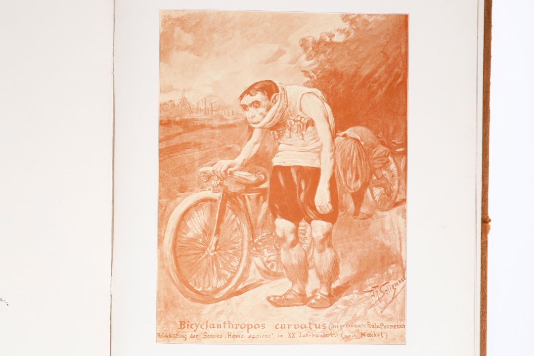 Fahrrad-Buch ”Radlerei”, mit 40 Kunsttafeln, 20er Jahre, Kunstverlag Gerlach & Schenk, Wien, - Bild 9 aus 9