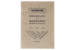 Handbuch zum Wanderer Schwingachs-Wagen, Ausgabe 1935, 56 Seiten, mit Faltblatt
