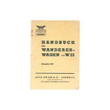 Handbuch zum Wanderer-Wagentyp W 23, Ausgabe 1937, Autounion Chemnitz, leichte Alterungsspuren