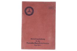 Betriebsanleitung für Mercedes-Benz Rohölmotor, Typ OM 5, Nr. 8235, 1929, 2. Auflage