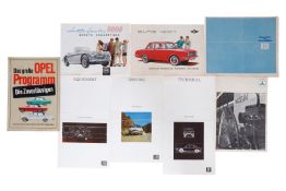 Konv. Autoprospekte, Glas 1204, Austin Healey 3000, NSU RO 80, Opel Kapitän Faltblatt und