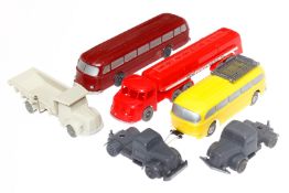 6 Wiking Fahrzeuge, darunter 2 Reisebusse, Alterungsspuren, meist Z 2-3