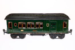 Märklin Post/Personenwagen 1887, Spur 1, CL, mit 2 ST, LS tw ausgeb., gealterter Lack, L 32,5, Z 3