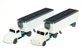 2 Wiking LKWs mit Anhängern, Alterungsspuren, Z 2-3