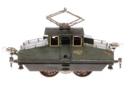 Märklin Vollbahnlok, Spur 1, HL, uralt, elektr., 2 el.bel. Stirnlampen, bewegl. Pantographen, tw