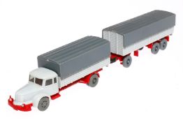 Wiking LKW mit Anhänger, Alterungsspuren, Z 2-3