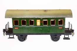Märklin Personenwagen 1807, Spur 1, CL, starke Gebrauchs- und Alterungsspuren, L 26,5, Z 3
