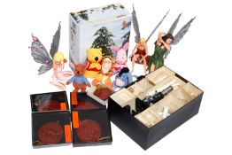 Varia-Konv., Mikroskop, Schleich Baum, 5 Disney Tiere, 3 Elfen und 5 Replik-Siegel