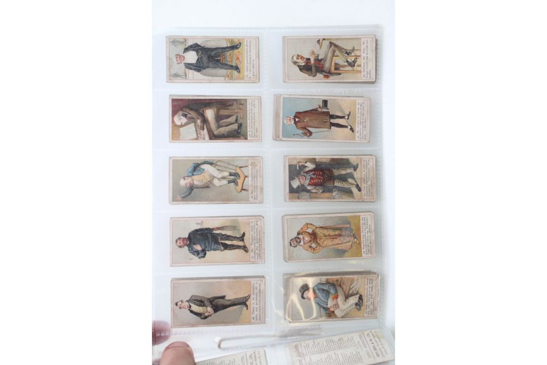 A scarce set of Cope Bros 'Charctures of Dickens' cigarette cards (46 of 50) c1900 together with - Image 3 of 6