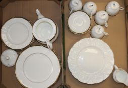 Wedgwood 'Windsor Black' tea and dinner ware comprising, six 27cm diameter dinner plates, five 20.