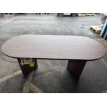 Ovo table 204cm walnut - broken leg see all photos collection only Brown