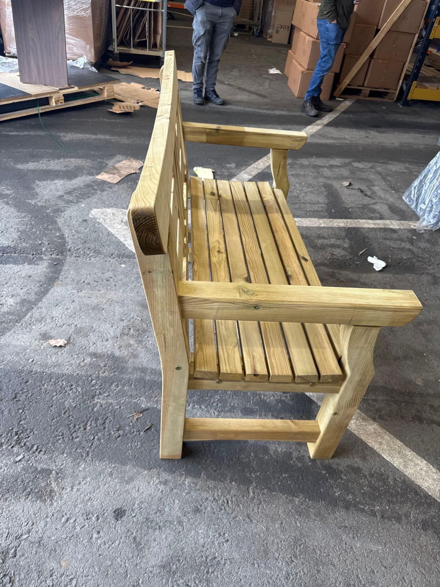 wooden garden bench - collection - Image 4 of 5