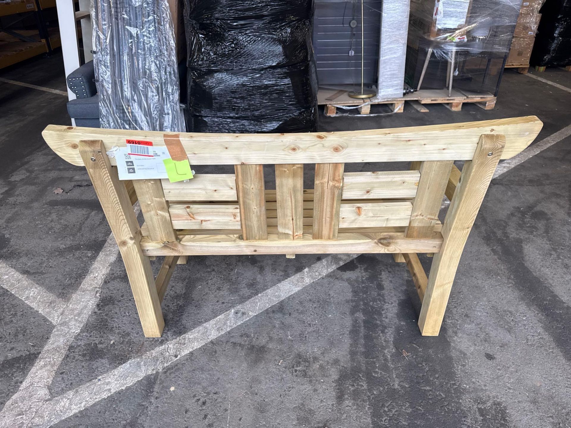 wooden garden bench - collection - Image 3 of 5