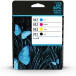 $44 HP 912 Set of 4 Original Ink Cartridges for OfficeJet Pro 8010 8010e 8012 8014 8015 8020 8020e 8
