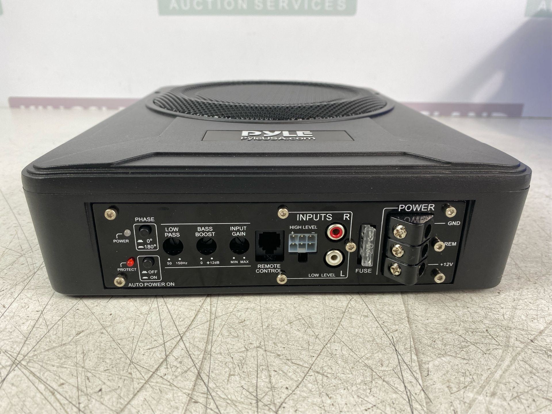 $105 Pyle 20cm Underseat Car Subwoofer 600W Active Subwoofer with Built-in Amplifier, Low & High-L - Image 4 of 5