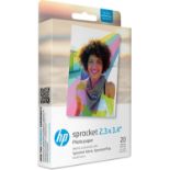 $15 HP 2.3 x 3.4" Premium Zink Photo Paper (20 Sheets) Compatible with Sprocket Select and Plus