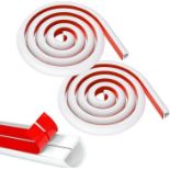 $6 White Cable Trunking, 2M Half-Round Self-Adhesive Cable Cover for Wire Management, Flexible PVC C