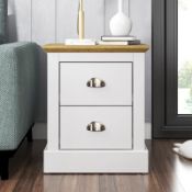RRP £59.99 - Brambly Cottage Sufy Octave Manufactured Wood Bedside Table Colour: White