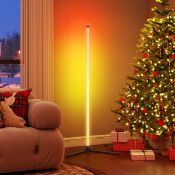 RRP £39.99 - 17 Stories Tamma 164CM RGB Corner Floor Lamp, LED Standing Mood Light, Light Colour