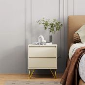 RRP £43.99 - Fairmont Park 2 Drawers Bedside Table Cream Bt205A Colour: Cream