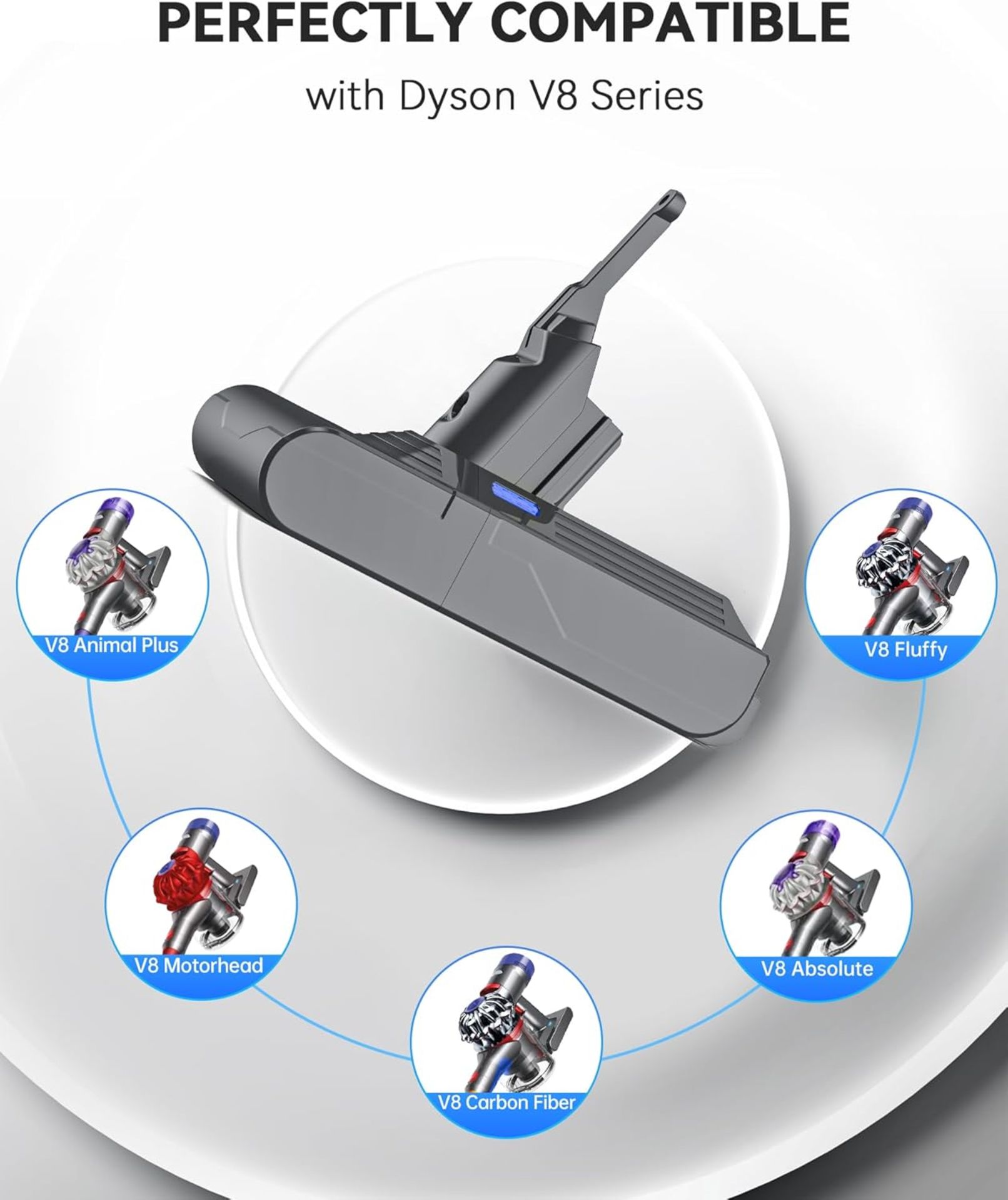 Â£38 Replacement Battery for Dyson V8 - morpilot 6500mAh Battery for Dyson V8 SV10 Compatible with - Image 2 of 5