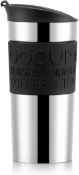 Â£11 Bodum 11068-01 Travel Mug Vacuum with flip top lid, Black, Small, 0.35 l, 12 oz, Pack of 1