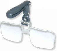 Â£9 Carson VM-12 VisorMag Hands-Free Hat Mounted Clip-On 2.00x Magnifying Lenses, Grey