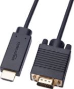 Â£6 Amazon Basics HDMI (Source) to VGA (Display) Cable (NOT Bidirectional), Gold-Plated, 6 feet, Bla