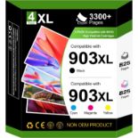 Â£14 903 903XL Ink Cartridges Compatible for HP 903 XL Ink Cartridges 4-Pack High Yield, Compatible