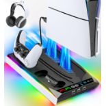 Â£24 PS5/ Pro/Slim Stand for Disc & Digital Console, PS5 Cooling & Charging Station with 3-Level