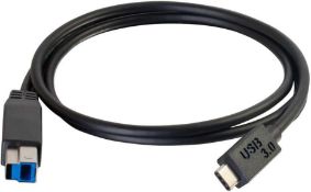 Â£12 C2G 88867 3M USB Printer Cable, USB-C to USB-B 3.0 (USB 3.1 Gen 1) C to B Lead. Compatible with