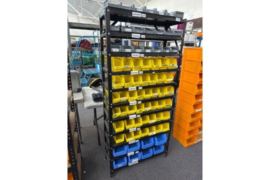 black rack with storage box’s