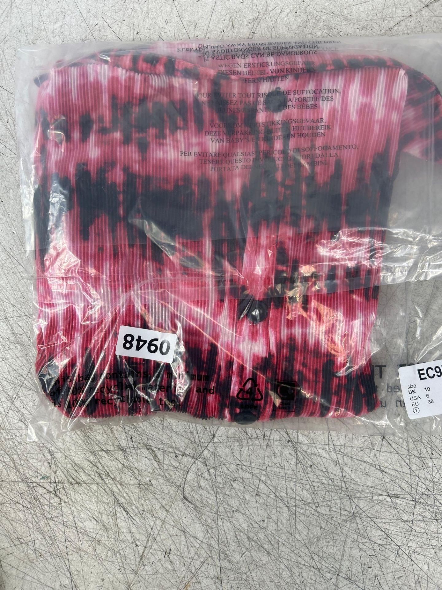 RRP £27 - Size 10 Simply Be SBE JERSEY TOP TIE DYE - Image 3 of 4