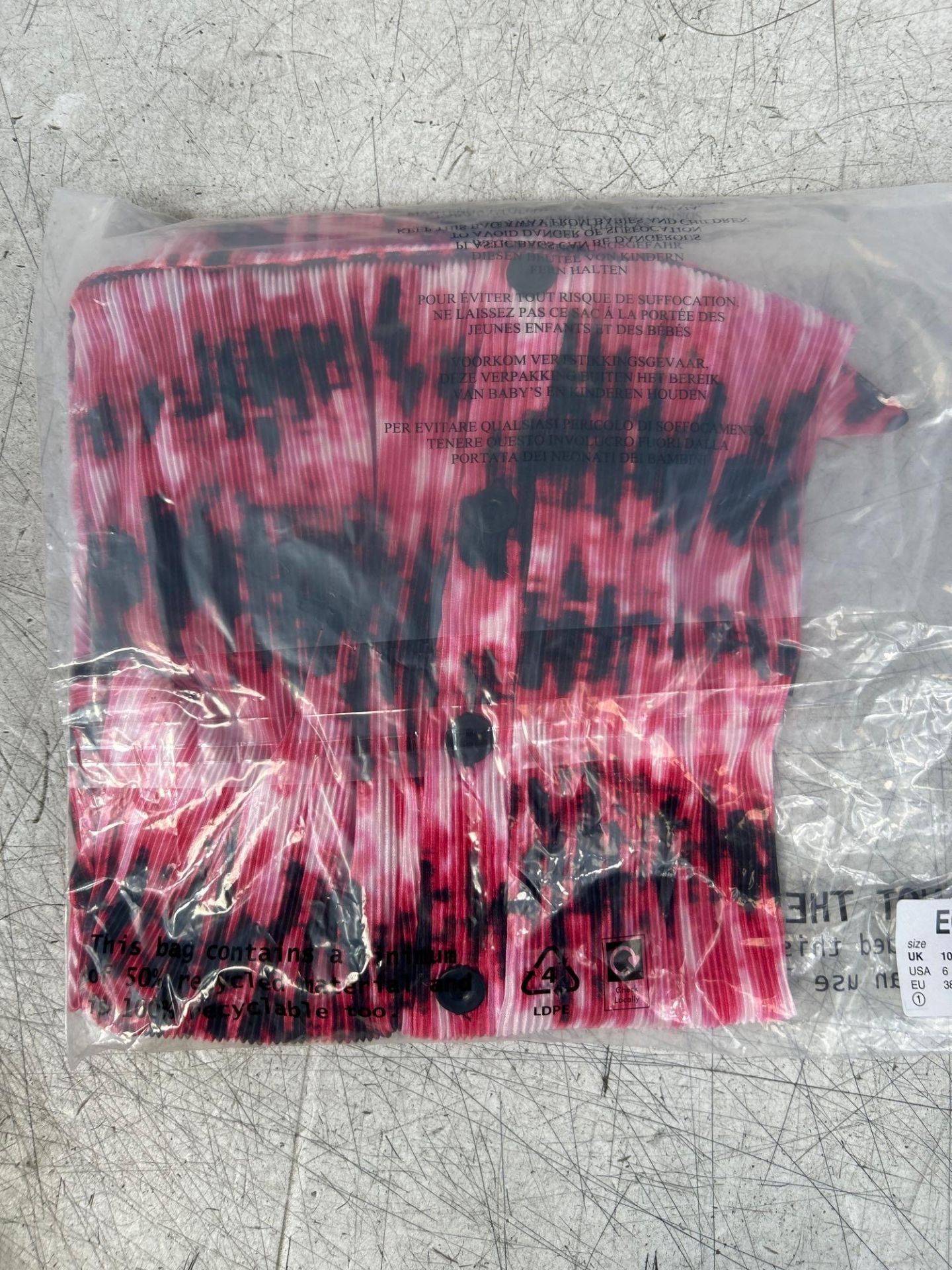 RRP £27 - Size 10 Simply Be SBE JERSEY TOP TIE DYE - Image 3 of 4
