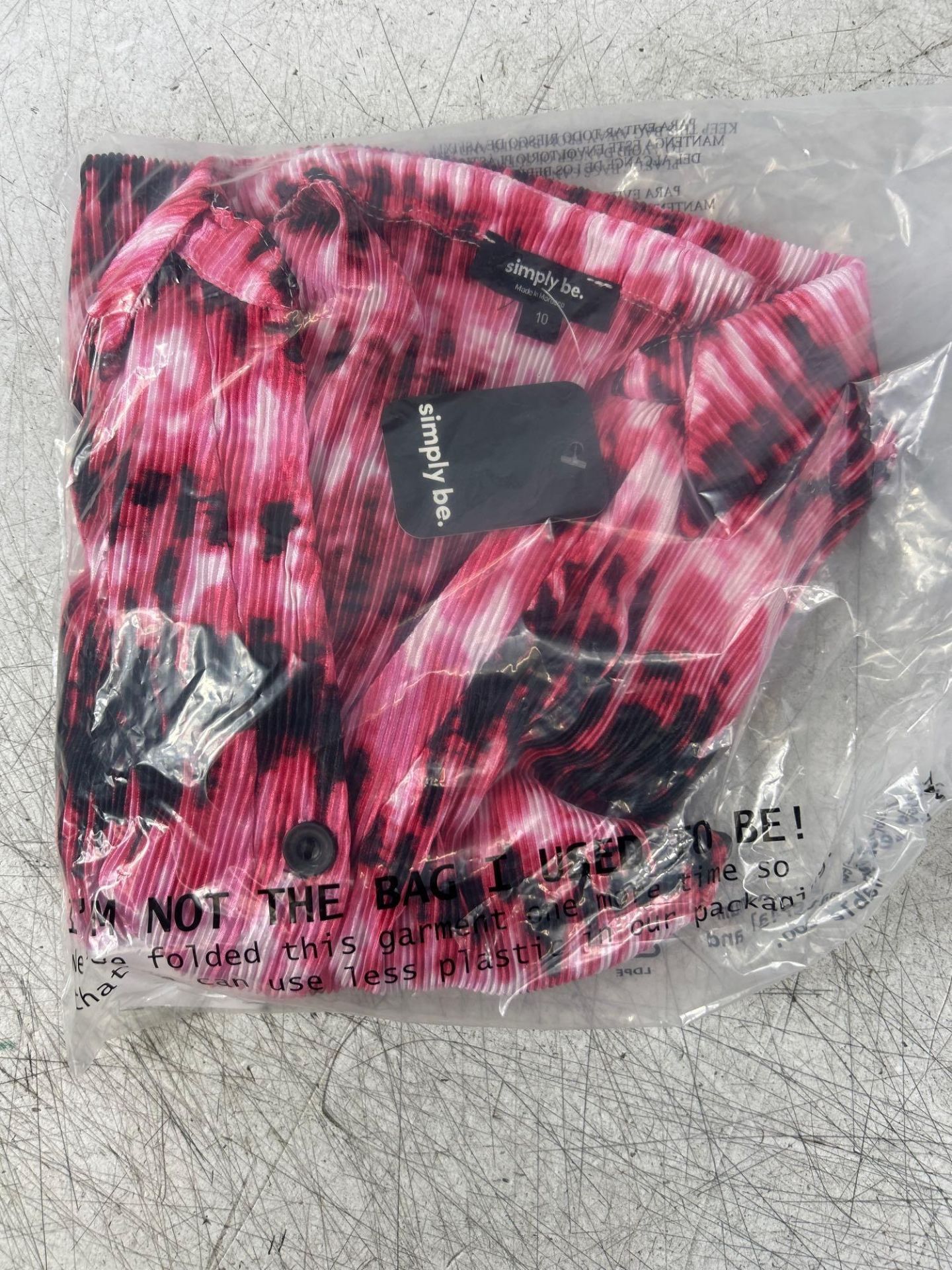 RRP £27 - Size 10 Simply Be SBE JERSEY TOP TIE DYE - Image 3 of 4