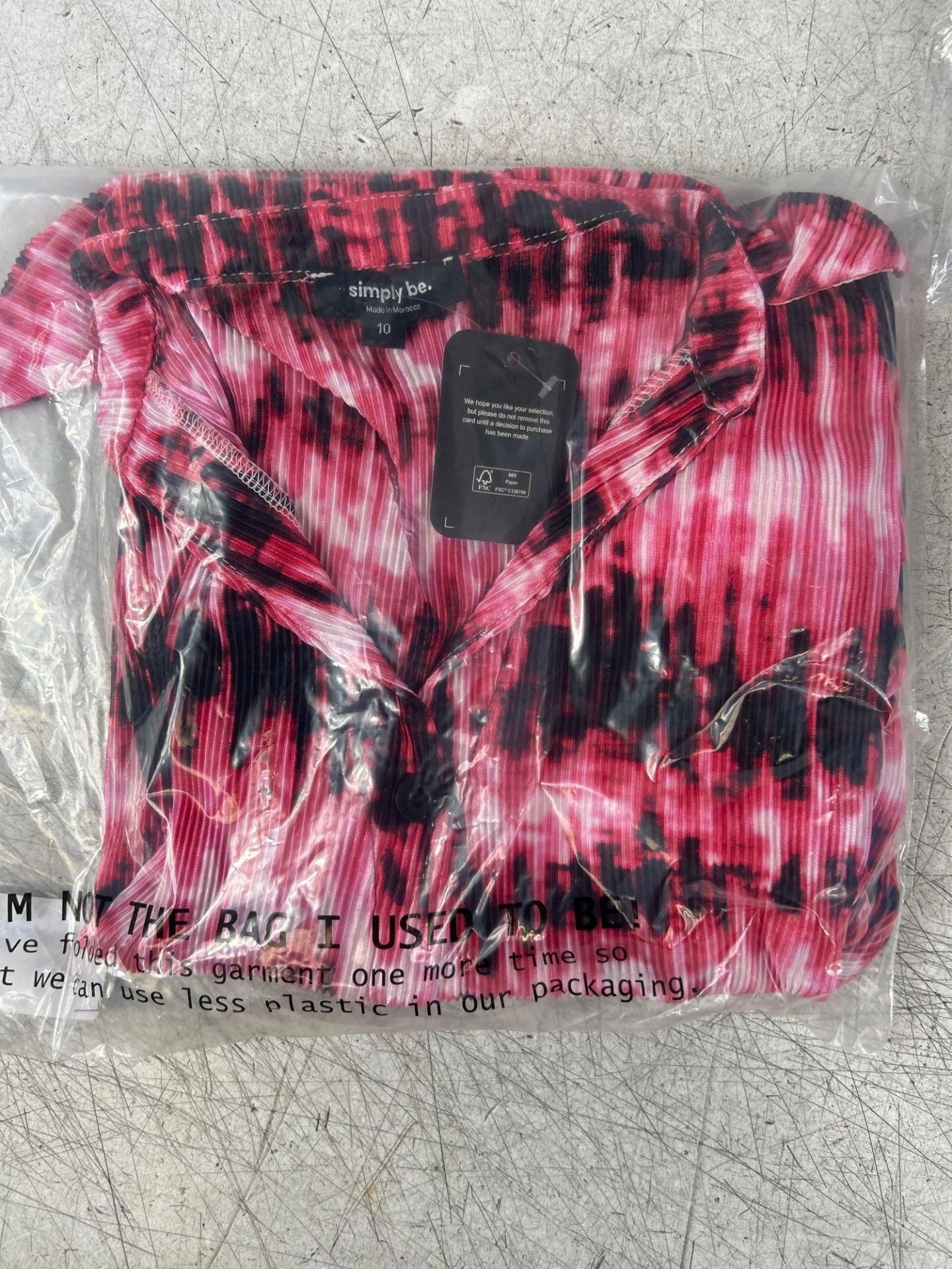 RRP £27 - Size 10 Simply Be SBE JERSEY TOP TIE DYE