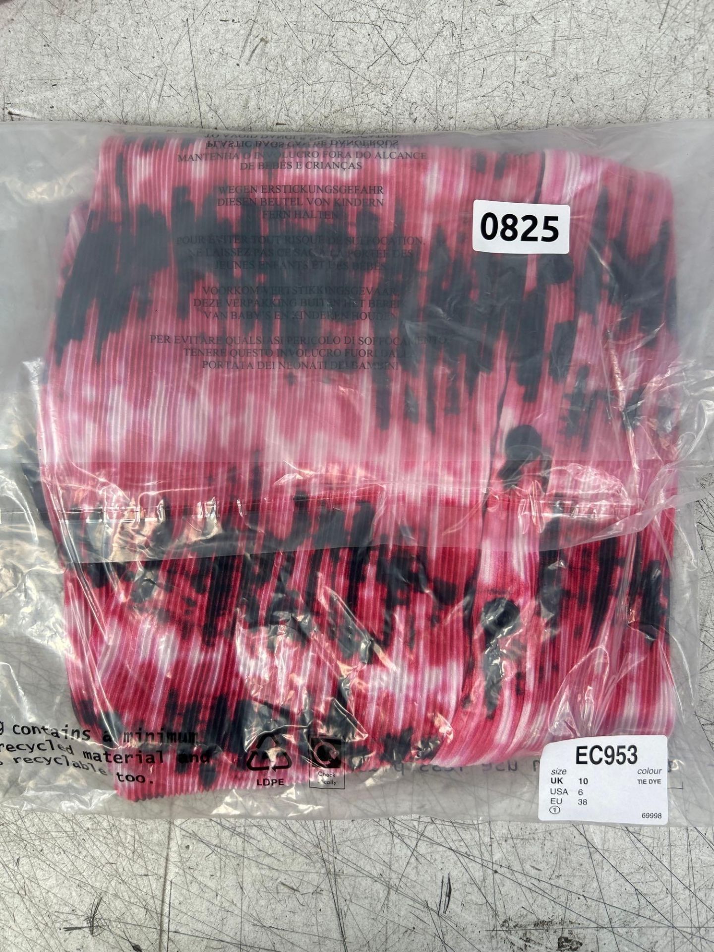 RRP £27 - Size 10 Simply Be SBE JERSEY TOP TIE DYE - Image 3 of 4