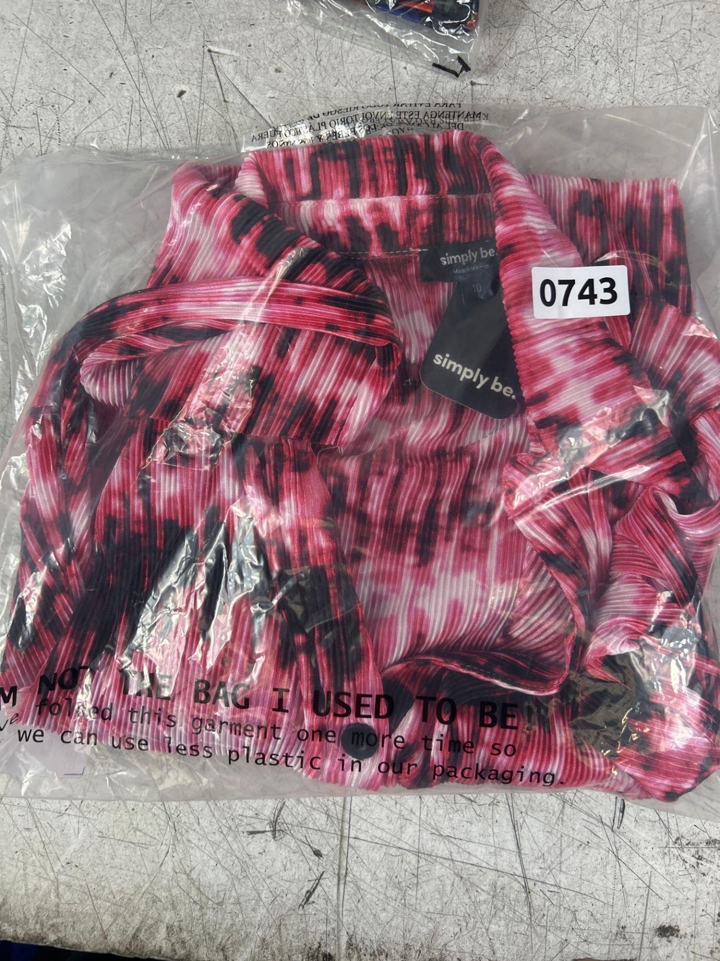RRP £27 - Size 10 Simply Be SBE JERSEY TOP TIE DYE